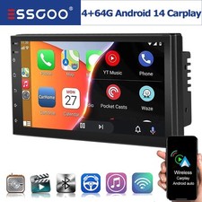 Android 14 Autoradio 2 DIN 7 Pollici Apple Carplay 4+64G GPS RDS WiFi Bluetooth