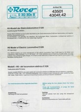 ROCO ISTRUZIONI ORIGINALI