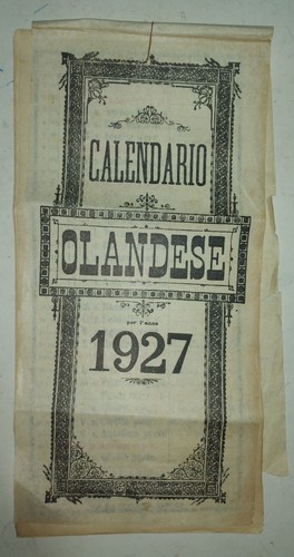 Antico calendario olandese del