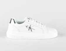 SCARPA Calvin Klein Jeans sneakers donna YW0YW01224 YBR bianco White Silver 2023