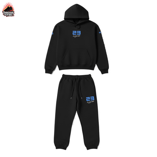 Felpa uomo nera blu - cielo, set
