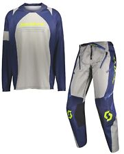 TUTA COMPLETO PANTALONI MAGLIA ENDURO SCOTT X-PLORE BLU GREY GRIGIO TG 34+XL