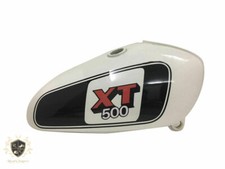 Adatto per Yamaha XT TT 500 serbatoio benzina (acciaio) verniciato bianco e n...