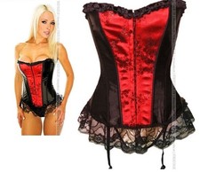 Corsetto rosso nero mutandine