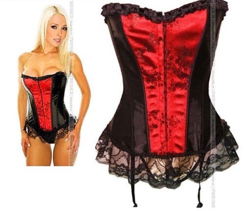 Corsetto rosso nero mutandine