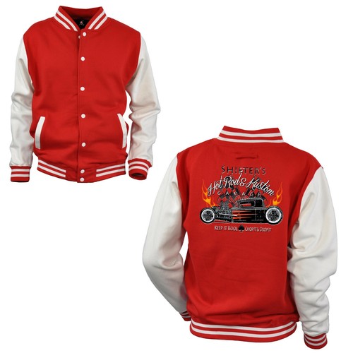 Giacca hot rod auto college - rod,