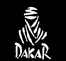 ADESIVO STICKER IN VINILE DAKAR 15x20cm COLORE BIANCO