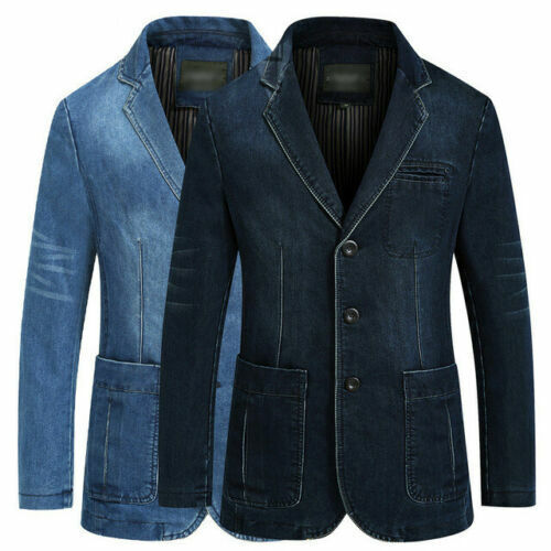 Tuta uomo denim blazer bottoni