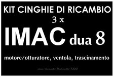 ★KIT CINGHIE DI RICAMBIO 3 x CINE PROIETTORE IMAC DUA 8 BIPASSO ★