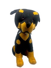 Peluche vintage Doberman Pincher Rottweiler peluche divertente e divertente giocattolo 19"