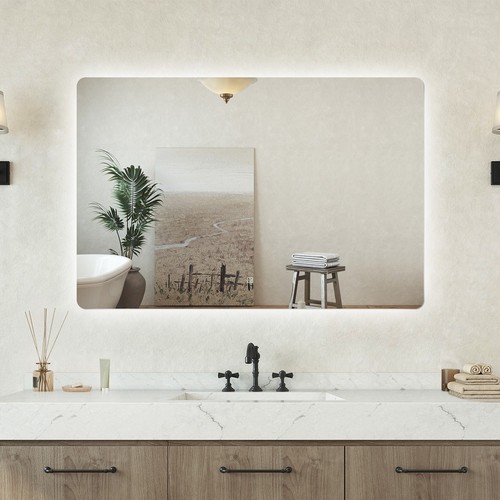 Specchio bagno rettangolare - specchio,