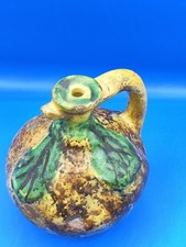 Antica Rara Ceramica Terracotta Policroma Grottaglie Sud Italia Fine 1800 XIX Se