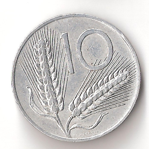 1953 italy coin lira - 10,