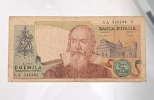 BANCONOTA 2000 LIRE DUEMILA GALILEO GALILEI 1973 ITALIA REPUBBLICA RARA VINTAGE