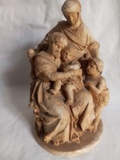 antica statuetta in schiuma di mare,Madonna co Gesu,sant.Anna e Giovannino