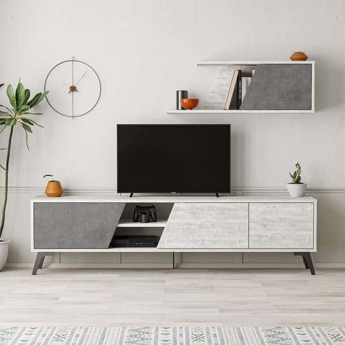 Parete loft con - tv, ante,