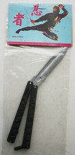 RARO COLTELLO FARFALLA PLASTICA NINJA VINTAGE ANNI 80 HALLOWEEN COSPLAY GRECIA NUOVO!