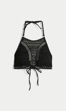 Top bikini Cubus nero pizzo