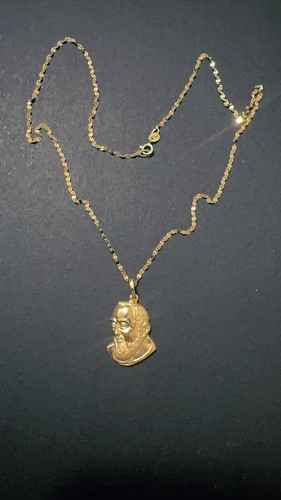 Collana con volto padre - volto, pio