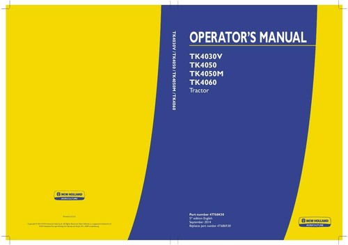 Manuale operatore trattore new - manuale,