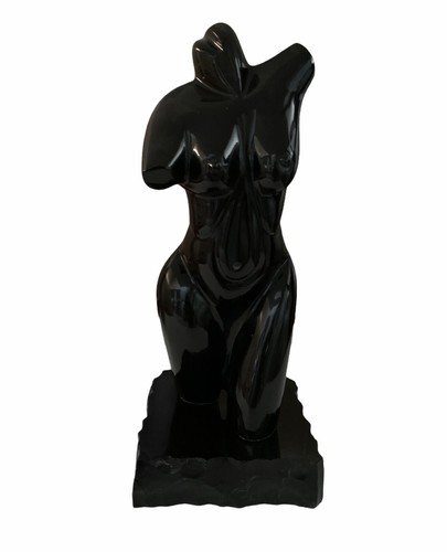 Busto donna marmo nero h20cm - donna, /