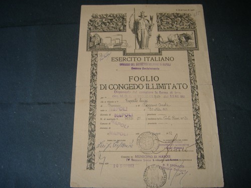 1952 esercito italiano foglio - 1952,