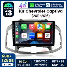 Per Chevrolet Captiva 2011-2016 128GB Android 14 Carplay Autoradio GPS Navi WIFI