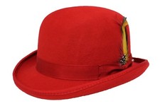 Cappello Bowler ROSSO 100%