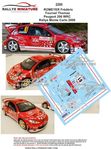 Decals ref 2295 - 1/43, peugeot