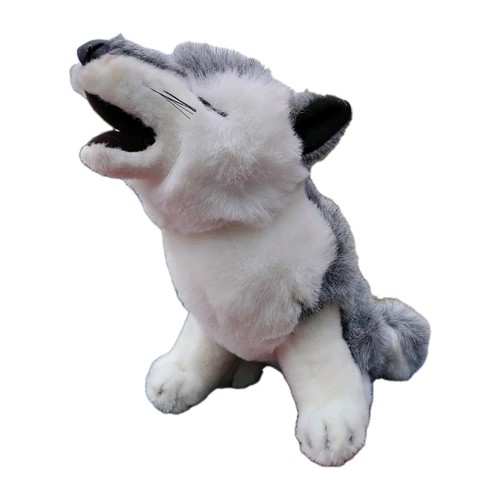 Peluche cucciolo lupo ululante