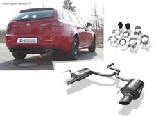 Fox Duplex Scarico Sportivo Alfa Romeo 159 115x85mm Ovale Arrotolato