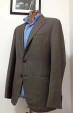 GIACCA UOMO TG 50 DESTRUTTURATA STILE BOGLIOLI TORTORA TESSUTO OCCHIO DI PERNICE