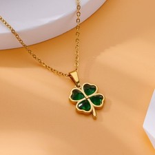 Collana In Acciaio Inossidabile Con Ciondolo A Forma Di Quadrifoglio Gioielli