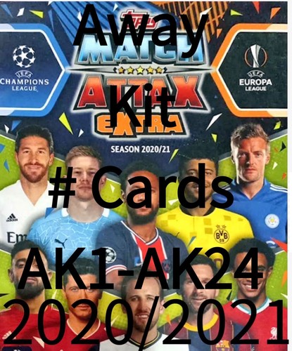Away kit cards match attax - kit,