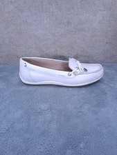 Geox Respira Mocassino Donna Pelle Lacci decorativi in pelle Tg 37 Beige