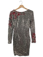 LITTLE MISTRESS Abito con paillettes Donna Abito Taglia IT 42 argento