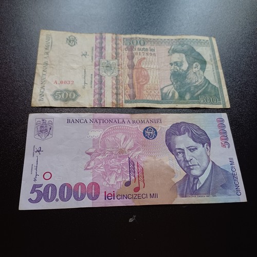 Vecchie banconote romania - banconote,