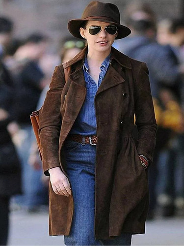 Giacca pelle marrone donna