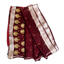 Saree da sposa rosso indiano