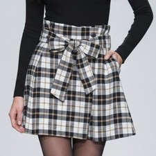 Zara Plaid High-Waisted