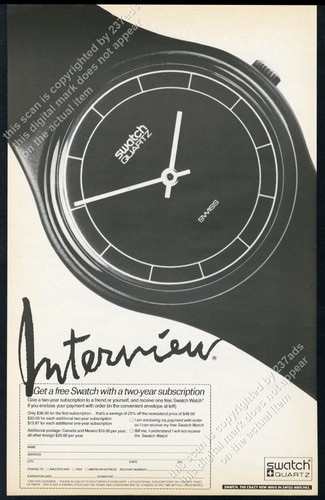 Swatch watch 1986 foto - watch,