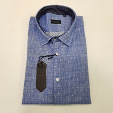Camicia UOMO fantasia pois cotone collo italiano "SSEINSE" Varie taglie e colori