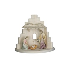 Set Presepe capanna in legno