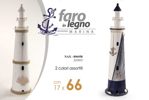 Faro legno 66cm - legno, con
