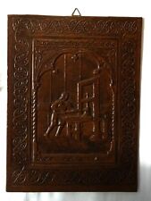 QUADRO IN PAPIE MASHE -  STAMPATORE DI STAMPE AL TORCHIO  EPOCA 1930- 380