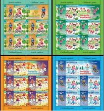 Romania 2017 Giochi Bambini Bicicletta Palla Slitta Slitta Hopscotch Fogli MNH