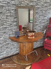 Lavabo/tavolo lavabo a mano su misura con rubinetti e vasca in rame