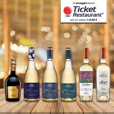 Kit cantina Top moldavia 6 bottiglie bianchi 750ml OMAGGIO Ticket Restaurant 8€