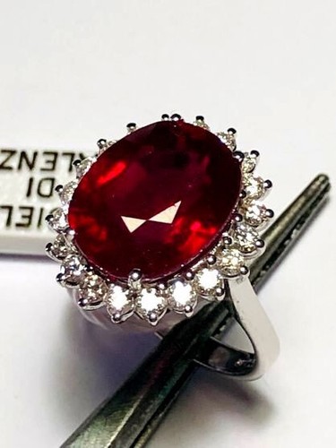 Prince 18k white gold ruby - white, and