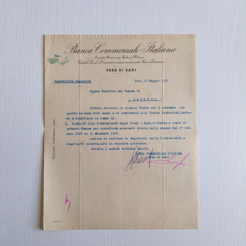 1932 banca commerciale - banca,